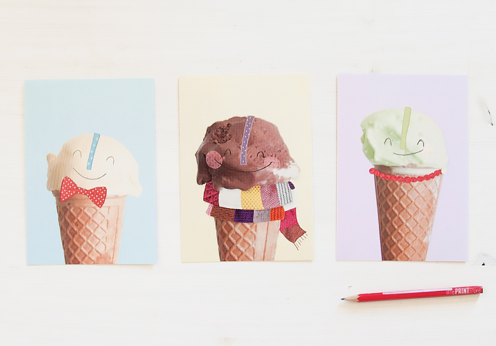 illustration-sommer-karte-eis-schokolade-vanille-pistazie